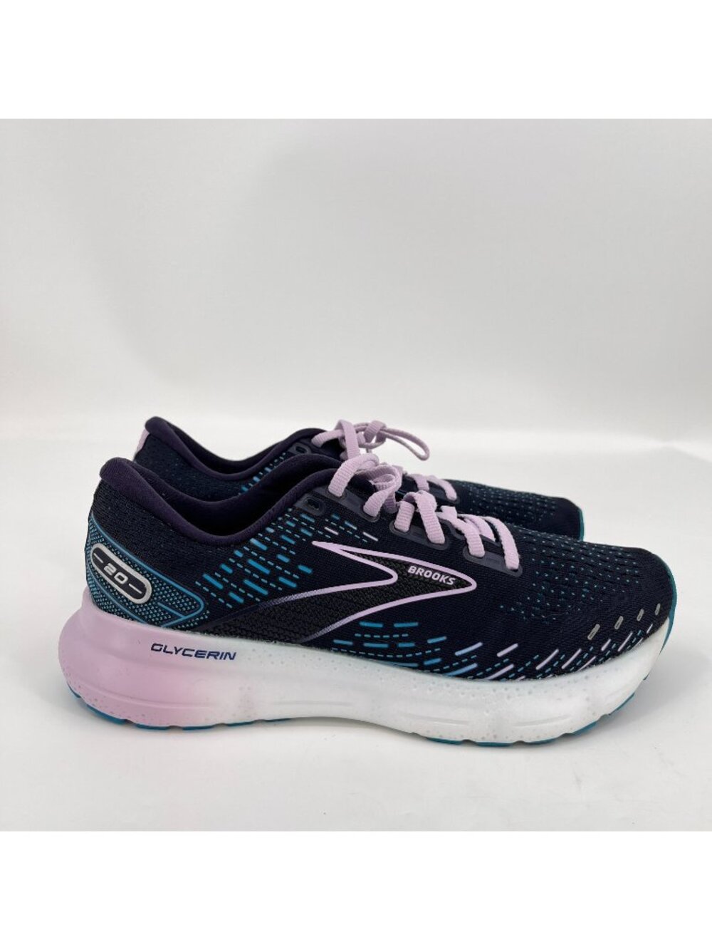 Brooks Women Glycerin 20 1203691B499 Blue Running Shoes Sneakers Size 9 B